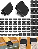 QWORK 72 Pcs Plastic Bed Slat Caps, Side and Center Bed Slats Holders Replacement for Single, Double and King Size Beds (55mm x 9mm Inside)