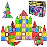 Desire Deluxe Magnetic Building Blocks Tiles STEM Toy Set 57PC – Kids Learning Educational Construction Toys for Boys Girls Present Age 3 4 5 6 7 Year Old - Gift