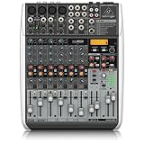 Behringer XENYX QX1204USB Premium 12-Input 2/2-Bus Mixer with XENYX Mic Preamps and Compressors, Klark Teknik Multi-FX Processor, Wireless Option and USB/Audio Interface, Compatible with PC and Mac