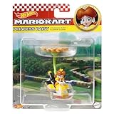 Hot Wheels Mario Kart Princess Dasiy Standard Kart with Flower Glider Toy Vehicle for Kids Ages 3 and Up 1:64 Scale with a Glider Accessory