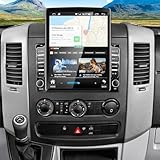 4G+64G Android Car Stereo for Mercedes Benz Sprinter 2007-2018 with Wireless Carplay Android Auto, 9.7 Inch Touchscreen 2 Din Car Radio Head Unit Support Bluetooth GPS FM BT EQ SWC Backup Camera Mic