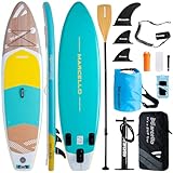 Paddle Board, 10’6 x 33” x 6” Inflatable Stand UP Paddle Board with Waterproof Storage Bag, Backpack, Pump, non slip Mat, Phone Case Ultra-Light Paddle Boards for Adults