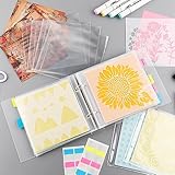 OTCRAFT 130 Pages 6x6 Cookie Stencil Binder With Storage for Die Cut and Stamp - Baking Organizer Case for Scrapbooking Cutting Dies Collections