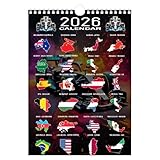 2026 Formula Racing Wall Calendar, A4 Size, Displaying Driver Birthdays, International Race Locations