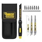 15 x SabreCut SCRS01 4 in 1 Saw & Screwdriver Set High Torque Adjustable Quick Change Driving Handle, Screwdriver Bits, Hex to Square Adapter, Extension Bar, Blades & Pouch