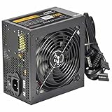 JUSTOP Black 750W PSU, Switching Power Supply, Computer Desktop PC ATX, 120mm Fan, 8-Pin 12V, 6+2 Pin PCI-E, 6x SATA
