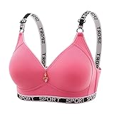 Comfortable Wireless Sports Bra for Women Ideal Plus Size Supportive Backless Design for Everyday Use Ultimate Lift and Shape Effect for Mature Ladies Hot Pink