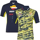Castore Moto GP Polo Shirt Men's Team Honda Repsol Rider Top (UK, Alpha, M, Regular, Regular, Navy)
