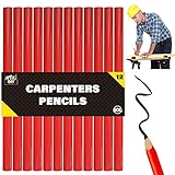 SOL 12pk Carpenter Pencils - Durable Marking Pencils for Builders, Joinery, Electricians & DIY Projects - Ideal for Construction, Tradesmen, and Woodworking Tasks
