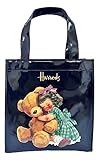 Harrods London Vintage Style Girl and Teddy Bear Eco-friendly Unisex Small Shopping Bag