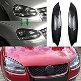 Carbon Fiber Headlight Eye Lid Eyebrow Cover for VW Golf 5 GTI R32 MK5 2005 2006 2007