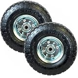 Easy Shopping® Set of 2 10" Pneumatic Wheels for Sack Trucks/Trolleys/Wheelbarrows
