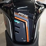 labelbike - Tank Pad Sticker in 3D Resin Decoration and Protection of Motorcycle Tank compatible with Ktm Duke 125 2017-2023