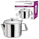 Stainless Steel 16oz Tea Pot - Coffee Kitchen Flip Lid Handle Restaurant Hotel | Tea Filter for Kitchen Café Hotel Restaurant and Office