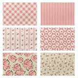 Spring Shabby Chic Pink Placemats Set of 6,Table Mats Non-Slip Heat Resistant Washable Placemat for Party Kitchen Dining Table Decoration Indoor Outdoor