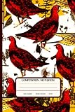 Grouse Composition Notebook: Vintage Illustration Beautiful Bird Retro Wide Ruled Journal | Small Size (6X9 Inches) 100 Pages | For Notes Taking, To-Do Lists