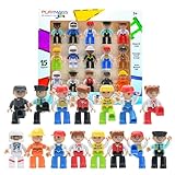 Playmags Large Magnetic Figures Community Set of 15 Pieces – 3 Inches Play People Perfect for Magnetic Toys Building Blocks - STEM Learning Toys for Kids – Magnet Tiles Expansion Accessories Pack