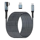 Kuject Compatible for Quest 3/2/Pico 4 Link Cable 6M USB 3.0 Type C to C, Nylon Braided Long PC Connect Power Data Extension Charging Cord, Great Virtual Reality Gaming Accessories for Oculus Quest