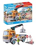 Playmobil | Action Heroes | Construction Lorry with Crane | Construction Toy for Kids | Construction Playset | Toys for Children Aged 4+ | 71750