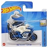 Hot Wheels - 1966 Triumph Tiger 100 - Factory Fresh 10/10 - HTD43 - Short Card - Motorcycle - Blue - Mattel 2024 - 1:64