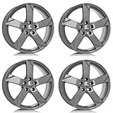 4x Rial rims alloy rims Kodiak 7.0Jx17 ET40 5x114,3 graphit compatible with NISSAN Juke Leaf Pulsar Qashqai Qashqai +2 X-Trail