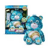 Basic Fun Care Bears 35cm Glowing Belly Plush – Wish Bear – Soft Eco-Friendly Toy with Light-Up Belly Badge – Comforting Collectible for Kids & Fans