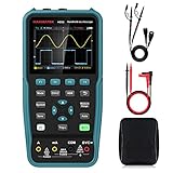 Handheld Digital Oscilloscope 50Mhz Bandwidth with 2 Channels HO52 3.5"TFT Mini Oscilloscope, 2 in 1 Oscilloscope and Multimeter, Backlit Screen, Auto-Calibration Function, Memory Function