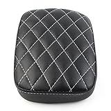 SIKUAI 1 pcs Motorcycle Pillion Pad 6 Suction Cup Motorcycle Rear Pillion Seat for Dyna for Bobber, Black