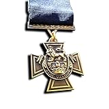 Goldbrothers13 Military Medal Victoria Cross Royal Navy WW1 British Medal with Blue Ribbon 1918 Naval Repro