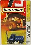 BENZ UNIMOG U300 Matchbox 2007 Construction Series Blue Multi Purpose Four Wheel Drive Medium Trucks Mercedez-Benz Unimog U300 1:64 Scale Collectible Die Cast Metal Toy Car Model #61 by Matchbox