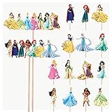 AK Giftshop Princess Mix Birthday Party Food Cupcakes Picks Decorations Toppers (pack of 16)
