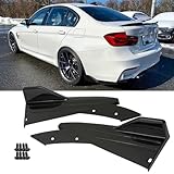 DREAMOTOR Car Rear Bumper Spoilers,Universal Car Side Fender Skirt Lip Splitter Canard Spoiler Protector ABS Rear Bumper Splitter Lip Diffuser Spoiler Kit Compatible with Honda Accord Civic