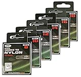 Carp-Corner Fishing Hook, 60x Eyed Barbless Size 8-18 to Nylon, Sharp Point, 6lb B/S Line, Coarse Fishing Hooks