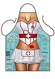 Iconic Aprons Sexy Nurse Apron, Polyester, Multi-Colour, 79 x 56 x 0.1 cm