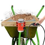 Soil Sifter with Vibration Motor for Gardening, Automatic Multi-Purpose Soil Screen Wooden Dirt Sifter,Sand Sifter for Use in Wheelbarrow,Compost Sifter,Garden Sieve,Rock Sifter