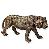Thorness Handcrafted Bronze-Effect Tiger Statue - Elegant and Decorative Ornament for Home or Office Decor
