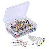 MINTHE™ Sewing Pins - 100 Pack, Coloured Heads, Dressmaking & Quilting Pins