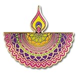 Diva Lamp Diwali Enamel Pin Badges - Butterfly Clasp - Enamel on Metal Finish (Diwali Diva Lamp Pin Badge)