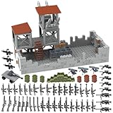 Sitodier Military Base Building Toy for Boys, Army Defence Base Guard Tower Building Kit with Mini Weapons & War Accessories, Building Blocks Set for Kids 6 7 8 9 10 11 12 Years