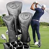 Golf Club Head covers. Set of three. Driver, Fairway Wood, Hybrid