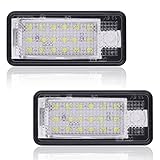 URAQT LED Number Plate Light, 2 Pcs Error Free License Plate Lamp Taillight, 12V 6000K Water Proof Rear License Plate Lamps for Audi A3 S3 A4 S4 A6 S6 A8 S8 Q7 RS4 Xenon White