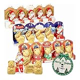 Christmas Lindt Chocolates for Stocking Fillers - Pack of 3 x 50g Santa Sleigh/Santa/Teddy Milk Chocolate with Topline Tree Ornament. Chocolate Gift for Kids Christmas Gifts, Xmas Tree Decoration