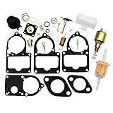 Dokili Carburettor Repair Kit for VW Solex Brosol Bocar EMPI 28 30 34 PICT-3 Cut Off with Float & 12V Valve Solenoid