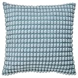 Ikea SVARTPOPPEL Fluffy Dotted Cushion Covers, 50 x 50 cm (20 x 20 "), Pale Blue, Machine Washable, Zipper Fastening - Set of 2