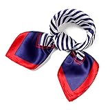 QBSM Womens 23.6 inch Satin Silk Feeling Formal Square Neck Scarf Head Hair Wraps Kerchief