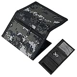 FRIUSATE Slim Camouflage Wallet Trifold Wallets with Zip Coin&Hook Pocket Coin Card Purse for Men Kids (Digital Camouflage)