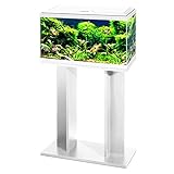 Aquarium Fish Tank with Stand/Filter/LED Lighting 60cm 2ft 58L (White)