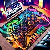 IFASHIHOME Gaming Area Rug,Gaming Rug for Boys Bedroom,3D Non-Slip Colorful Area Rug Game Controller Carpet Floor Mat for Bedroom Living Playroom Decor (47.3"x31.5")