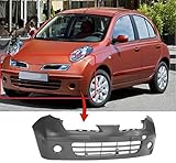 TVP Trade Vehicle Parts.co.uk Compatible With Front Bumper With Fog Holes For Nissan Micra 2006-2010