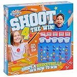 FAHAAM Shoot 4 the Win Basketball Game, Hand-Eye Coordination Skill Game, Connect 4 Style Family Game, Indoor Basketball Challenge Shooting Game, Fun Foldable Indoor Arcade Toy for Kids & Adults.